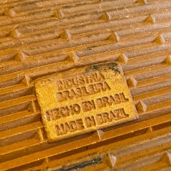 HAVAIANAS SIZE 10 TAN-MULTI STRIPE FLIP FLOP SANDALS Size 37/38 (6/7) - Picture 8 of 11